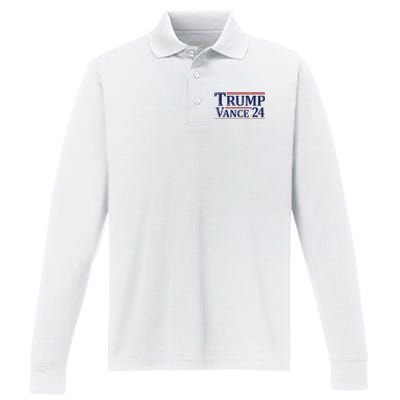 2024 Trump Jd Vance Vp Presidential Election Maga Usa Performance Long Sleeve Polo