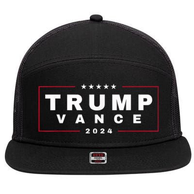 2024 Trump Jd Vance Vp Presidential Election Maga Usa 7 Panel Mesh Trucker Snapback Hat