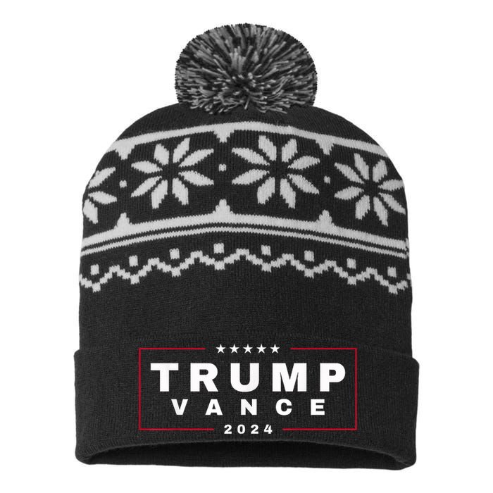 2024 Trump Jd Vance Vp Presidential Election Maga Usa USA-Made Snowflake Beanie