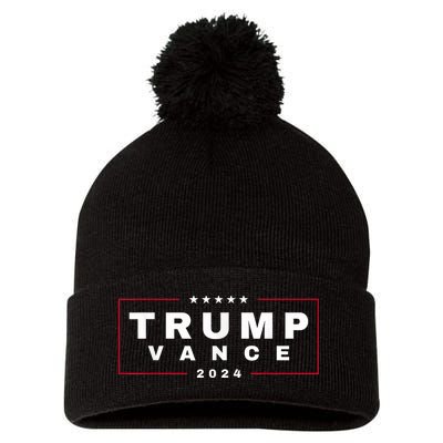 2024 Trump Jd Vance Vp Presidential Election Maga Usa Pom Pom 12in Knit Beanie