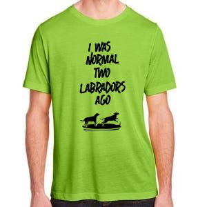 2 Two Labrador Retriever Ago Black Yellow Chocolate Lab Adult ChromaSoft Performance T-Shirt