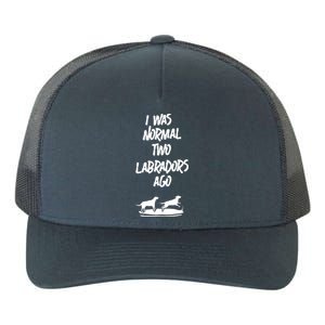 2 Two Labrador Retriever Ago Black Yellow Chocolate Lab Yupoong Adult 5-Panel Trucker Hat