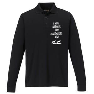 2 Two Labrador Retriever Ago Black Yellow Chocolate Lab Performance Long Sleeve Polo