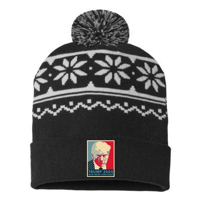 2024 Trump Mugshot Now More Then Ever USA-Made Snowflake Beanie