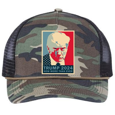 2024 Trump Mugshot Now More Then Ever Retro Rope Trucker Hat Cap