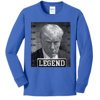 2024 Trump Mugshot Funny Donald Trump Legend Kids Long Sleeve Shirt