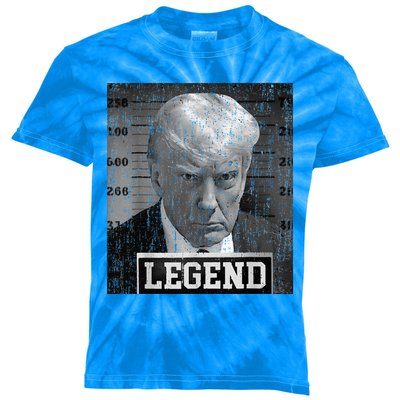 2024 Trump Mugshot Funny Donald Trump Legend Kids Tie-Dye T-Shirt