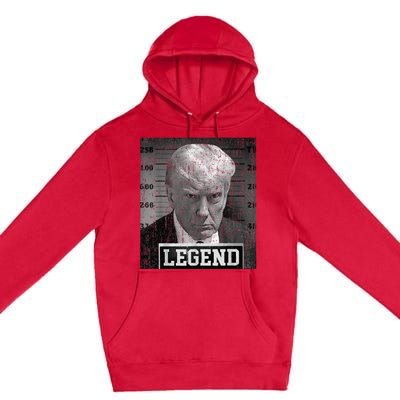 2024 Trump Mugshot Funny Donald Trump Legend Premium Pullover Hoodie