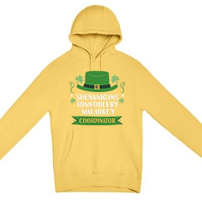 2024 Tomfoolery Malarkey Shenanigans Coordinator Funny Irish Cool Gift Premium Pullover Hoodie