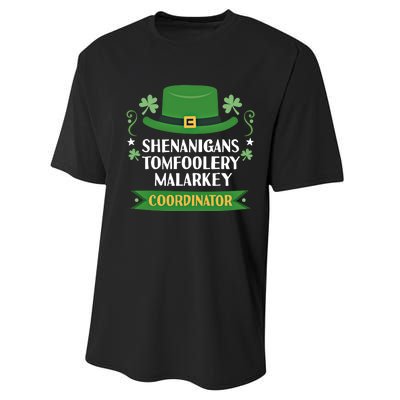 2024 Tomfoolery Malarkey Shenanigans Coordinator Funny Irish Cool Gift Performance Sprint T-Shirt