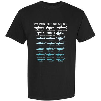 21 Types Of Sharks Marine Biology Garment-Dyed Heavyweight T-Shirt