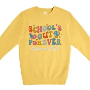 2024 Teacher Retirement SchoolS Out Forever Premium Crewneck Sweatshirt