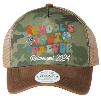 2024 Teacher Retirement SchoolS Out Forever Legacy Tie Dye Trucker Hat