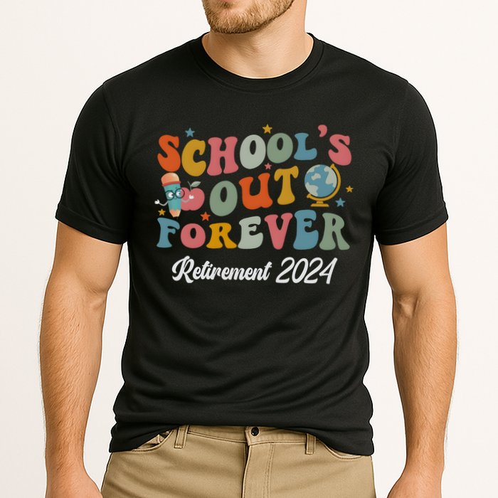 2024 Teacher Retirement SchoolS Out Forever Cooling Performance Crew T-Shirt