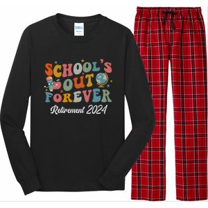 2024 Teacher Retirement SchoolS Out Forever Long Sleeve Pajama Set