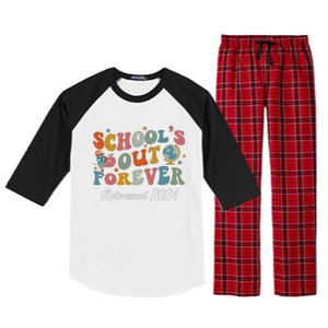 2024 Teacher Retirement SchoolS Out Forever Raglan Sleeve Pajama Set