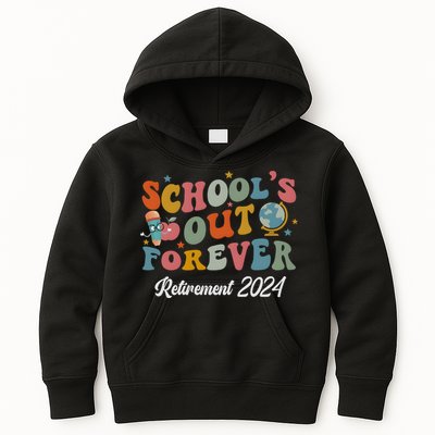 2024 Teacher Retirement SchoolS Out Forever Kids Hoodie