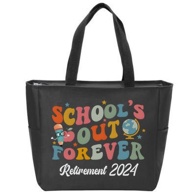 2024 Teacher Retirement SchoolS Out Forever Zip Tote Bag