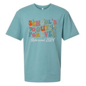 2024 Teacher Retirement SchoolS Out Forever Sueded Cloud Jersey T-Shirt