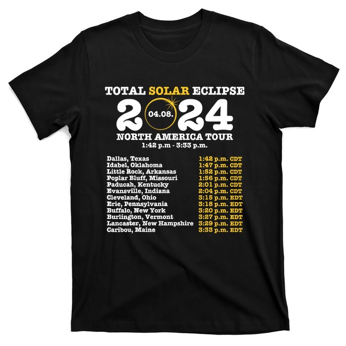 2024 Total Solar Eclipse April 8 Path Of The Eclipse T-Shirt