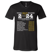 2024 Total Solar Eclipse April 8 Path Of The Eclipse V-Neck T-Shirt