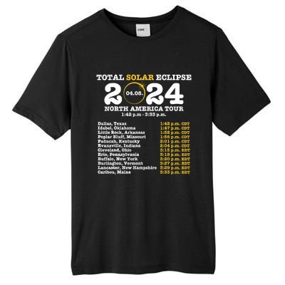 2024 Total Solar Eclipse April 8 Path Of The Eclipse Tall Fusion ChromaSoft Performance T-Shirt