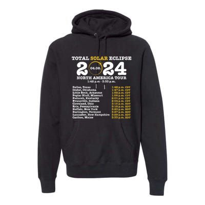 2024 Total Solar Eclipse April 8 Path Of The Eclipse Premium Hoodie