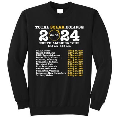 2024 Total Solar Eclipse April 8 Path Of The Eclipse Tall Sweatshirt