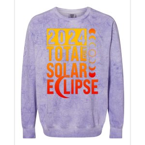 2024 Total Solar Eclipse April 8 Colorblast Crewneck Sweatshirt