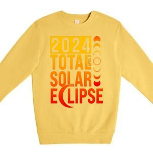 2024 Total Solar Eclipse April 8 Premium Crewneck Sweatshirt