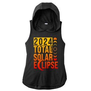 2024 Total Solar Eclipse April 8 Ladies PosiCharge Tri-Blend Wicking Draft Hoodie Tank