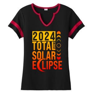 2024 Total Solar Eclipse April 8 Ladies Halftime Notch Neck Tee