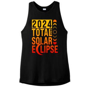 2024 Total Solar Eclipse April 8 Ladies PosiCharge Tri-Blend Wicking Tank