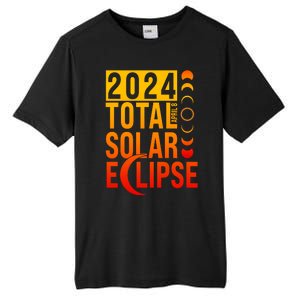 2024 Total Solar Eclipse April 8 Tall Fusion ChromaSoft Performance T-Shirt