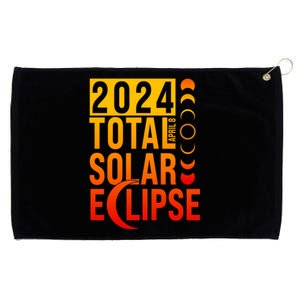 2024 Total Solar Eclipse April 8 Grommeted Golf Towel