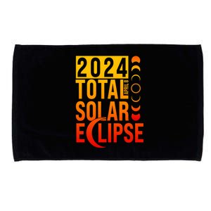 2024 Total Solar Eclipse April 8 Microfiber Hand Towel