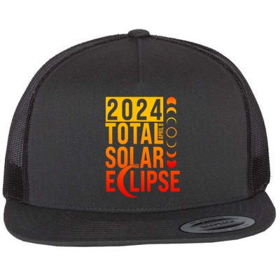 2024 Total Solar Eclipse April 8 Flat Bill Trucker Hat