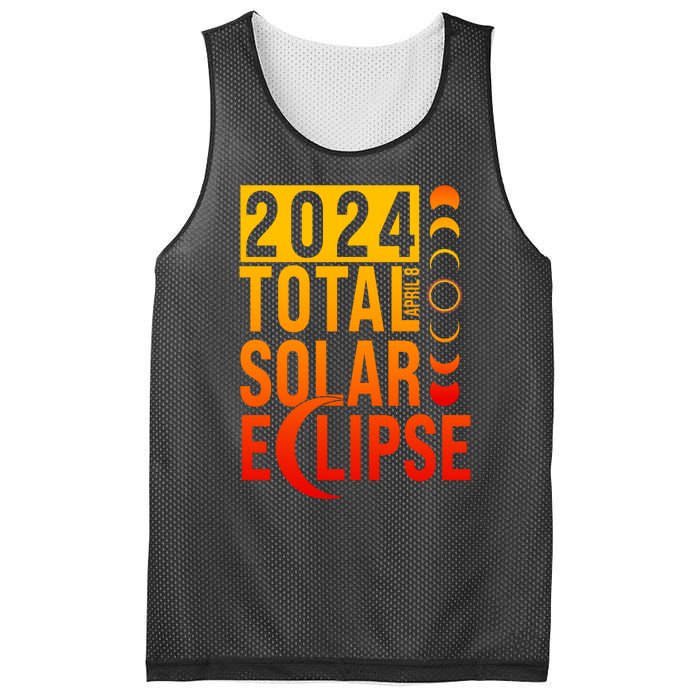 2024 Total Solar Eclipse April 8 Mesh Reversible Basketball Jersey Tank