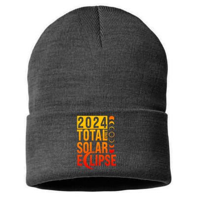 2024 Total Solar Eclipse April 8 Sustainable Knit Beanie