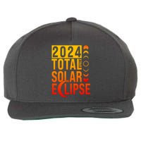 2024 Total Solar Eclipse April 8 Wool Snapback Cap