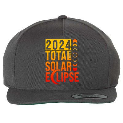 2024 Total Solar Eclipse April 8 Wool Snapback Cap