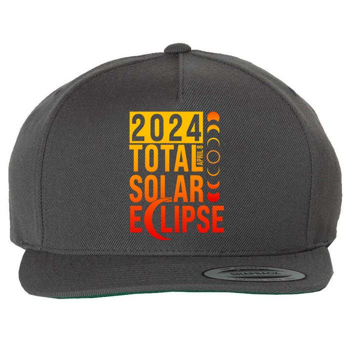 2024 Total Solar Eclipse April 8 Wool Snapback Cap