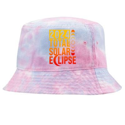 2024 Total Solar Eclipse April 8 Tie-Dyed Bucket Hat