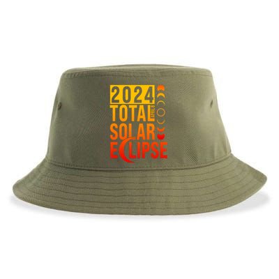 2024 Total Solar Eclipse April 8 Sustainable Bucket Hat