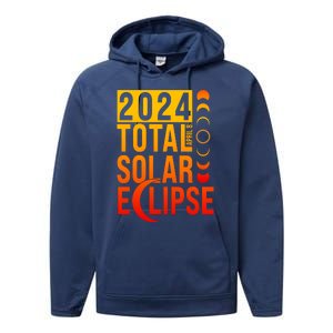 2024 Total Solar Eclipse April 8 Performance Fleece Hoodie