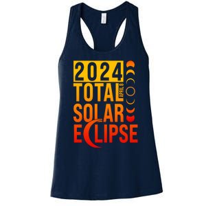 2024 Total Solar Eclipse April 8 Women's Racerback Tank