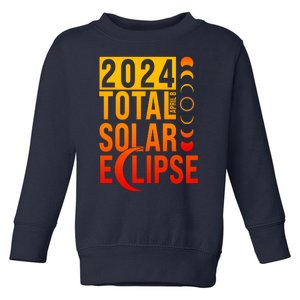 2024 Total Solar Eclipse April 8 Toddler Sweatshirt