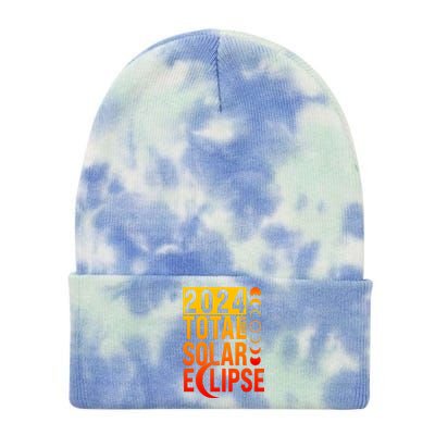 2024 Total Solar Eclipse April 8 Tie Dye 12in Knit Beanie