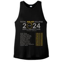 2024 Total Solar Eclipse April 8 Path Of The Eclipse  Ladies PosiCharge Tri-Blend Wicking Tank