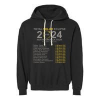 2024 Total Solar Eclipse April 8 Path Of The Eclipse  Garment-Dyed Fleece Hoodie